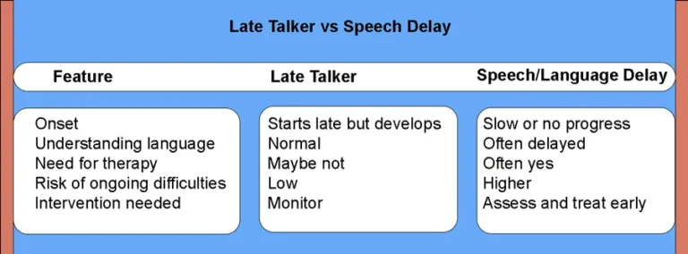 Late Talker vs Speech Delay comparison